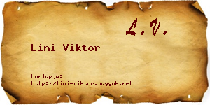 Lini Viktor névjegykártya